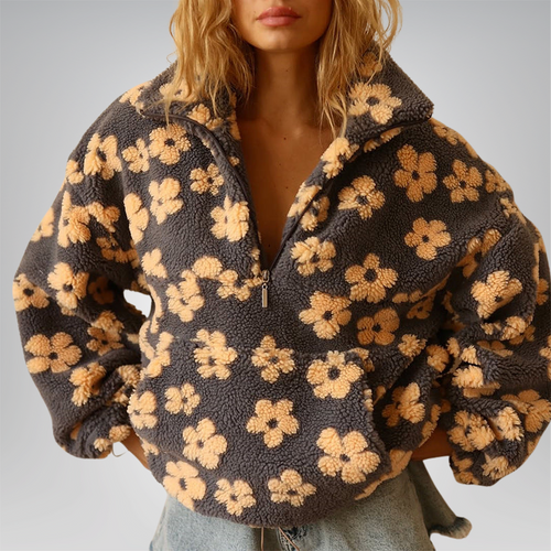 Vellina™ - Floral Warmer Fleece Pullover