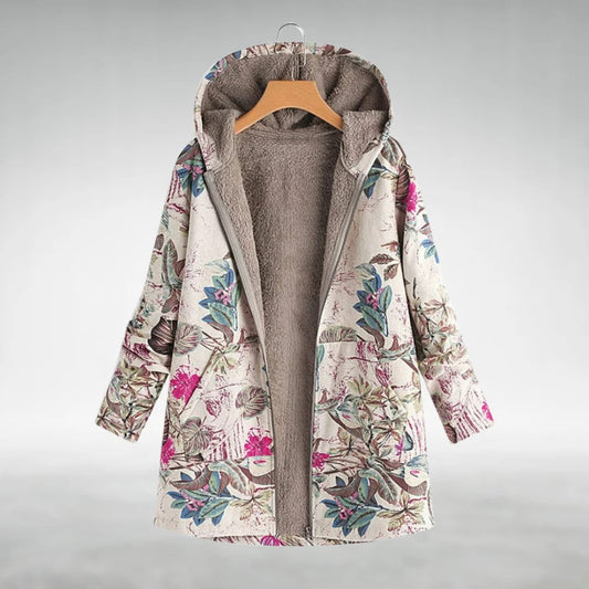 Fleural™ – Stylish Fleece Jacket with Floral Pattern