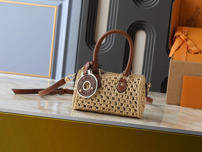 Raffia Nano Natural Tan Handbag