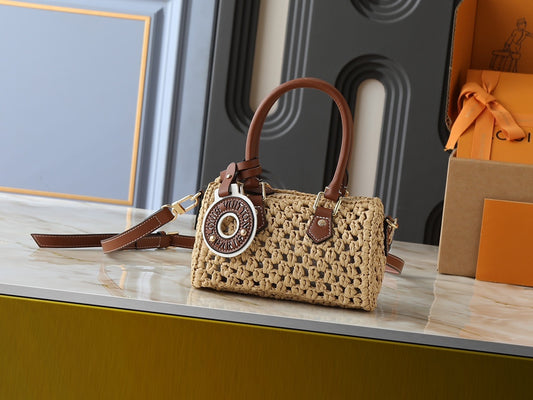 Raffia Nano Natural Tan Handbag
