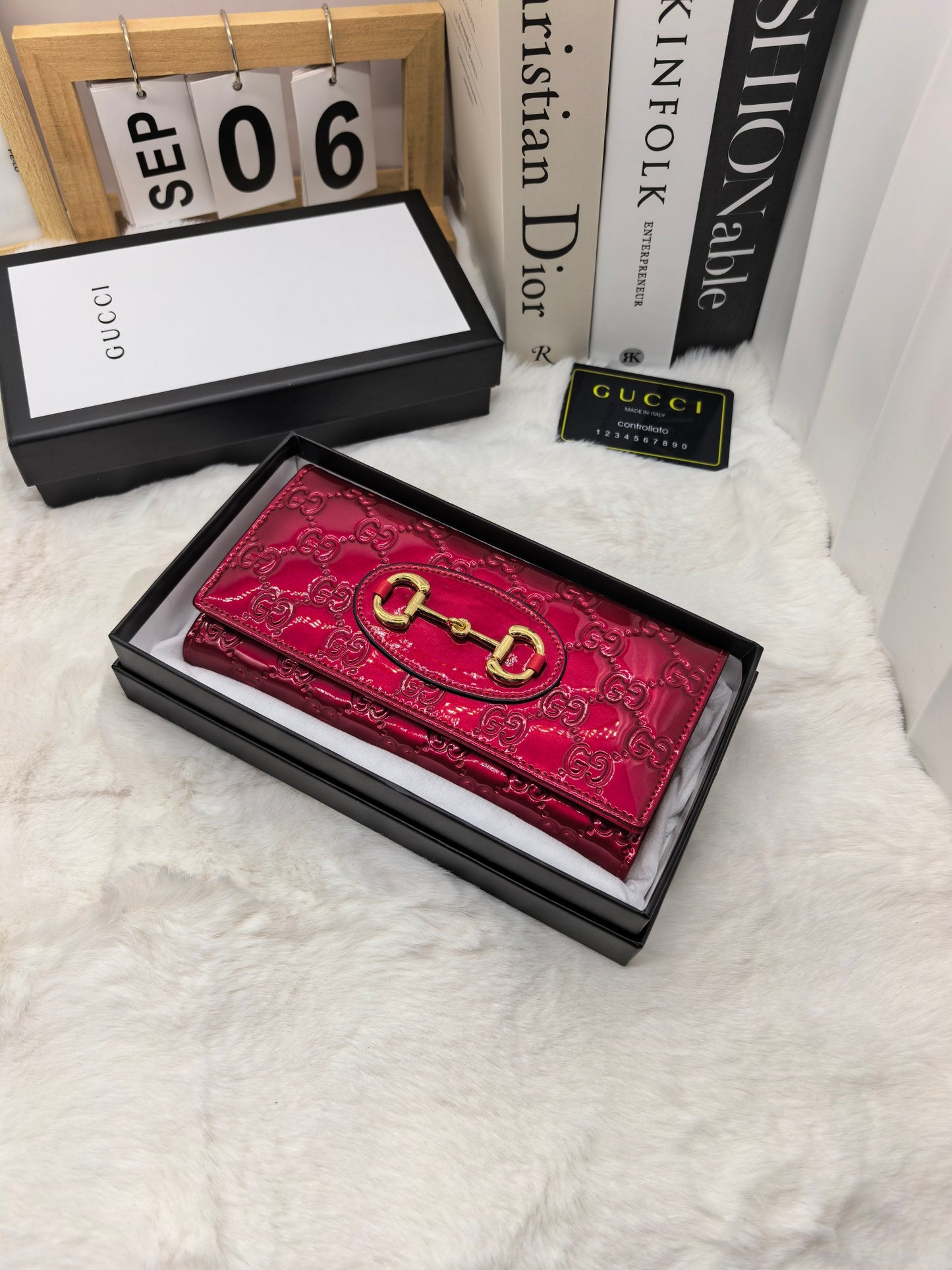 Patent Leather Long Wallet