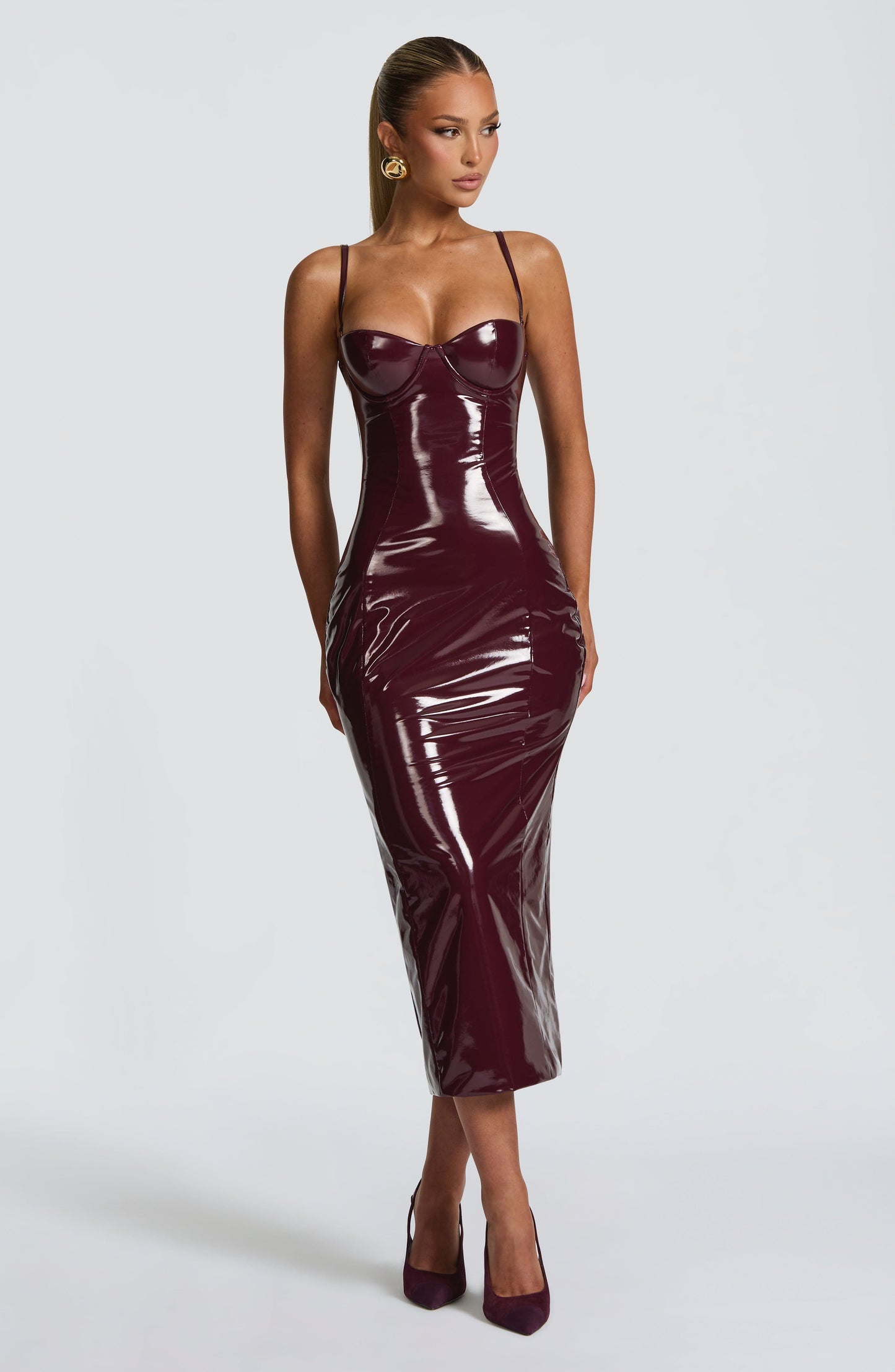 Amala Midi Dress - Cherry Lacquer