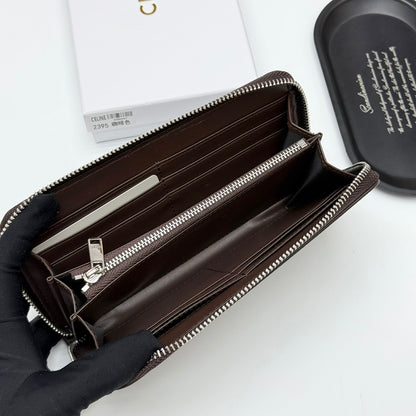Leather Zip Around Wallet