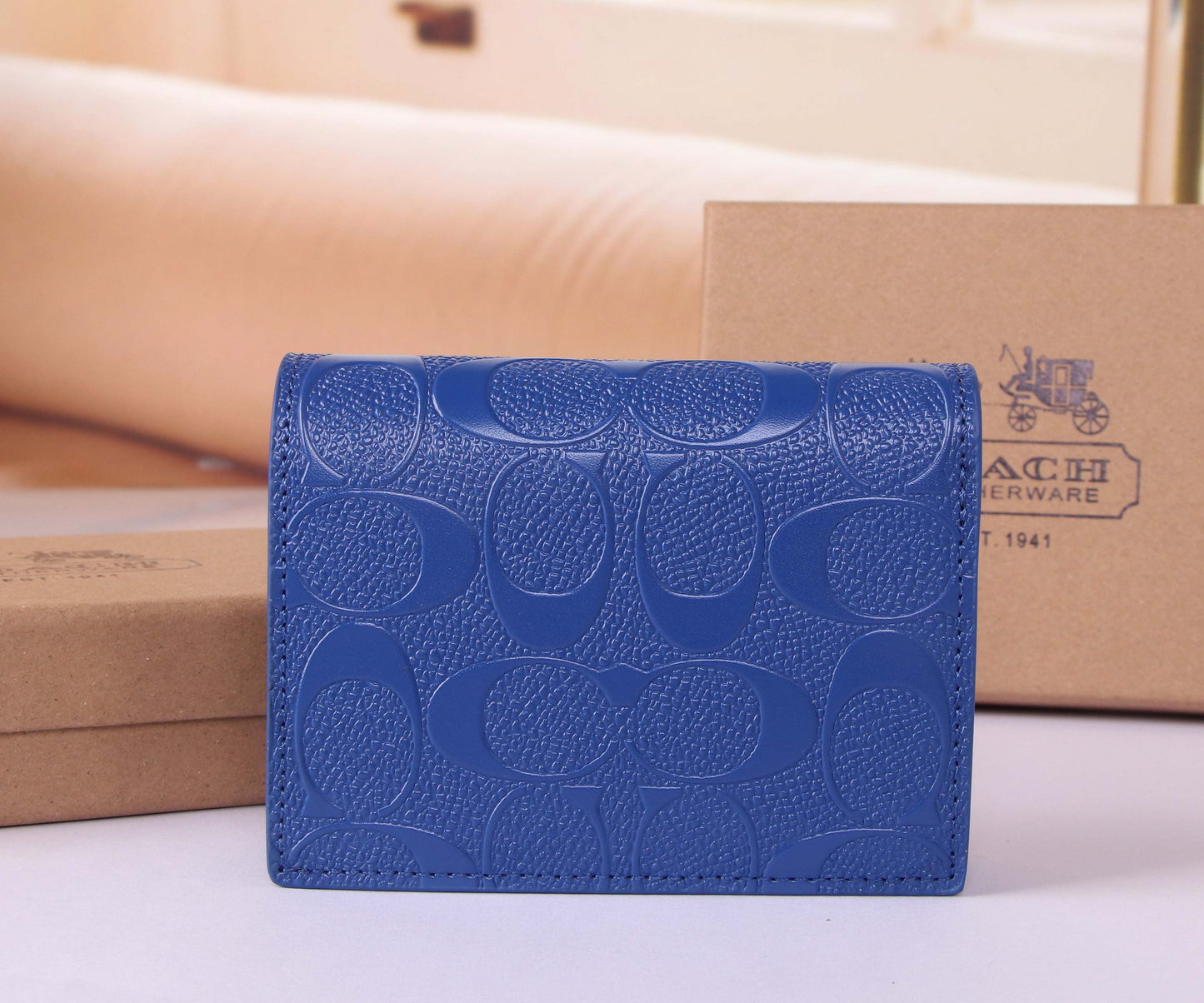 Small C Signature Flap Wallet