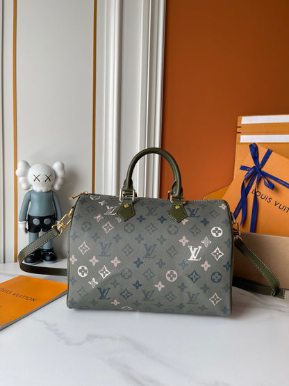 Olive Monogram Satchel Bag