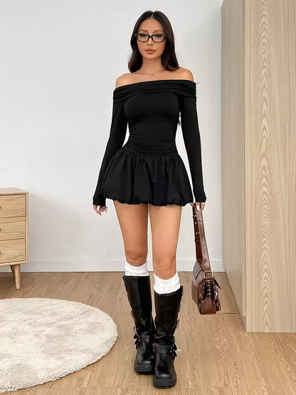 Emara Off-the-Shoulder Mini Dress