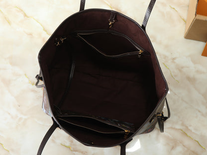 Floral Neverfull Tote Bag with Matching Pouch
