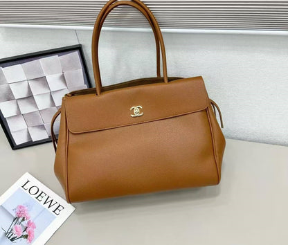 Gold Tone Large Shopping Bag