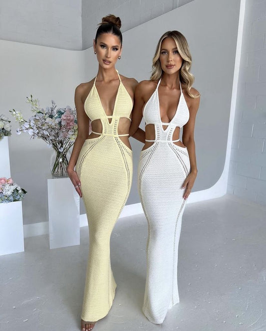 Soleil Serenity Crochet Maxi Dress