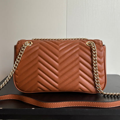 Marmont Medium Shoulder Bag in Brown