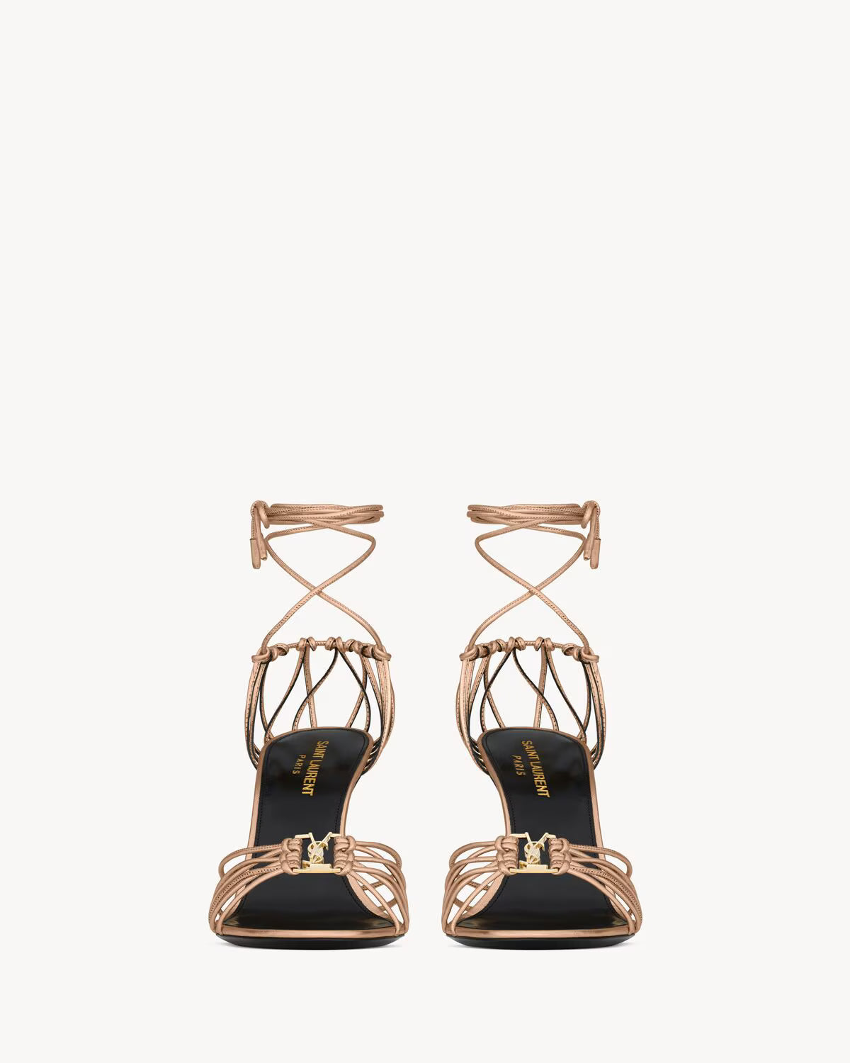 BABYLONE sandals in metallic leather