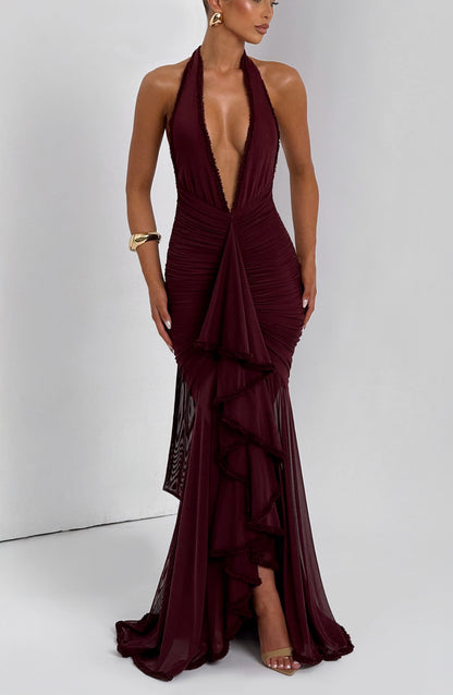 Janessa Maxi Dress - Cherry Lacquer