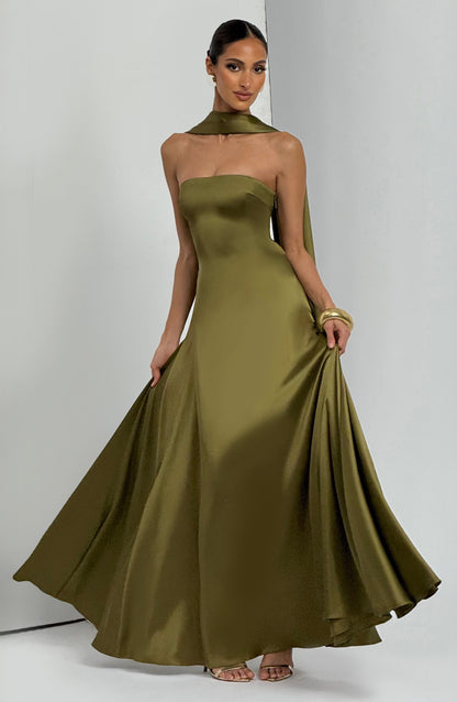 Morven Maxi Dress - Deep Olive