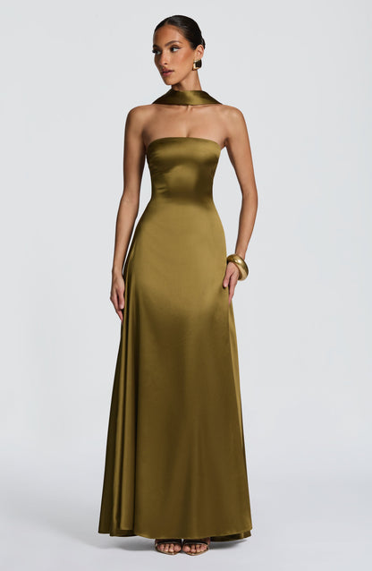 Morven Maxi Dress - Deep Olive