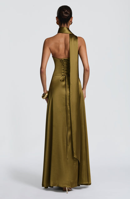 Morven Maxi Dress - Deep Olive