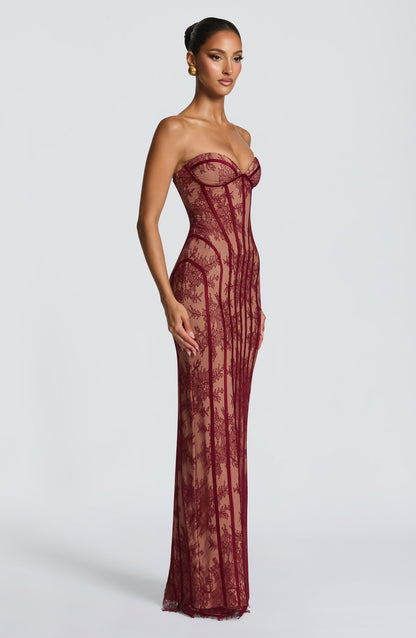 Sian Maxi Dress - Burgundy