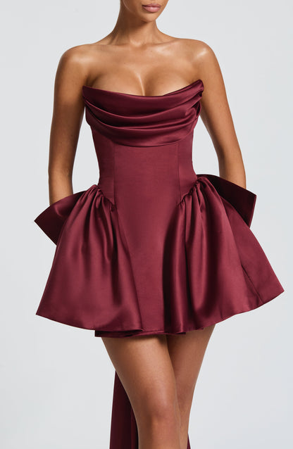 Trinity Mini Dress - Cherry Lacquer