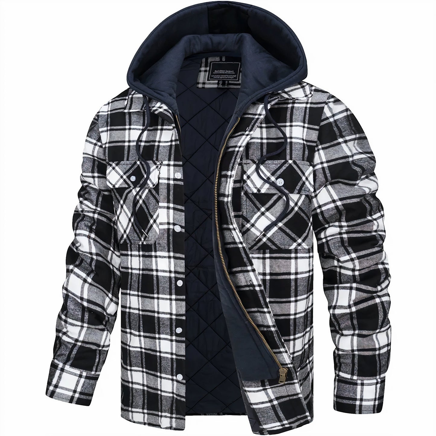 Declan | Checked Jacket with Zipper