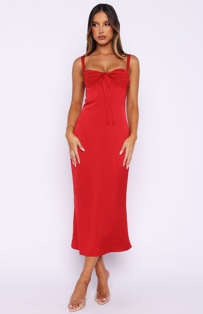 All Yours Midi Dress Red