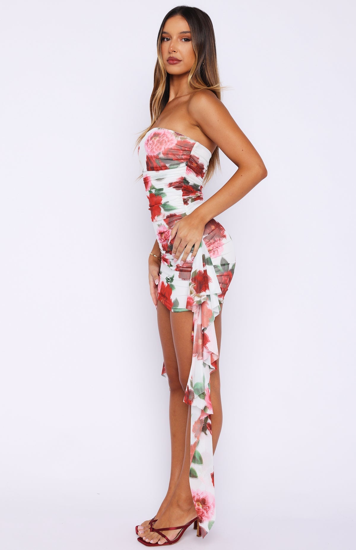 Valentine Muse Strapless Mini Dress Heirloom Bloom
